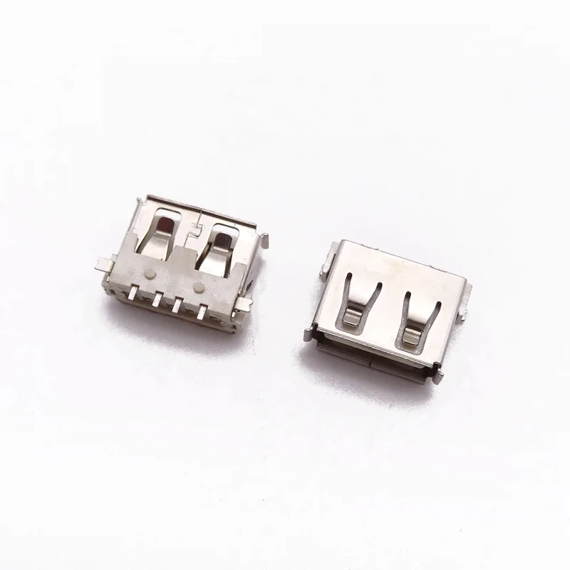 For USB 2.0 female seat USB female seat short body 10.0 length 6.3 height rear two feet full patch usb female seat, patch