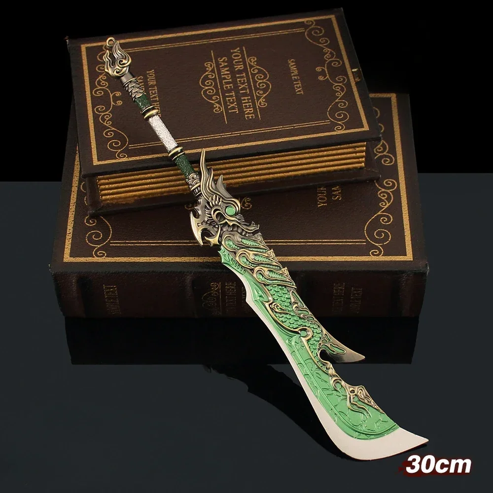 30cm/11.8in Naraka：Bladepoint Longpan Wide Knife Katana Model Props Metal Party Cosplay Game Peripherals Ornaments Holiday Gift