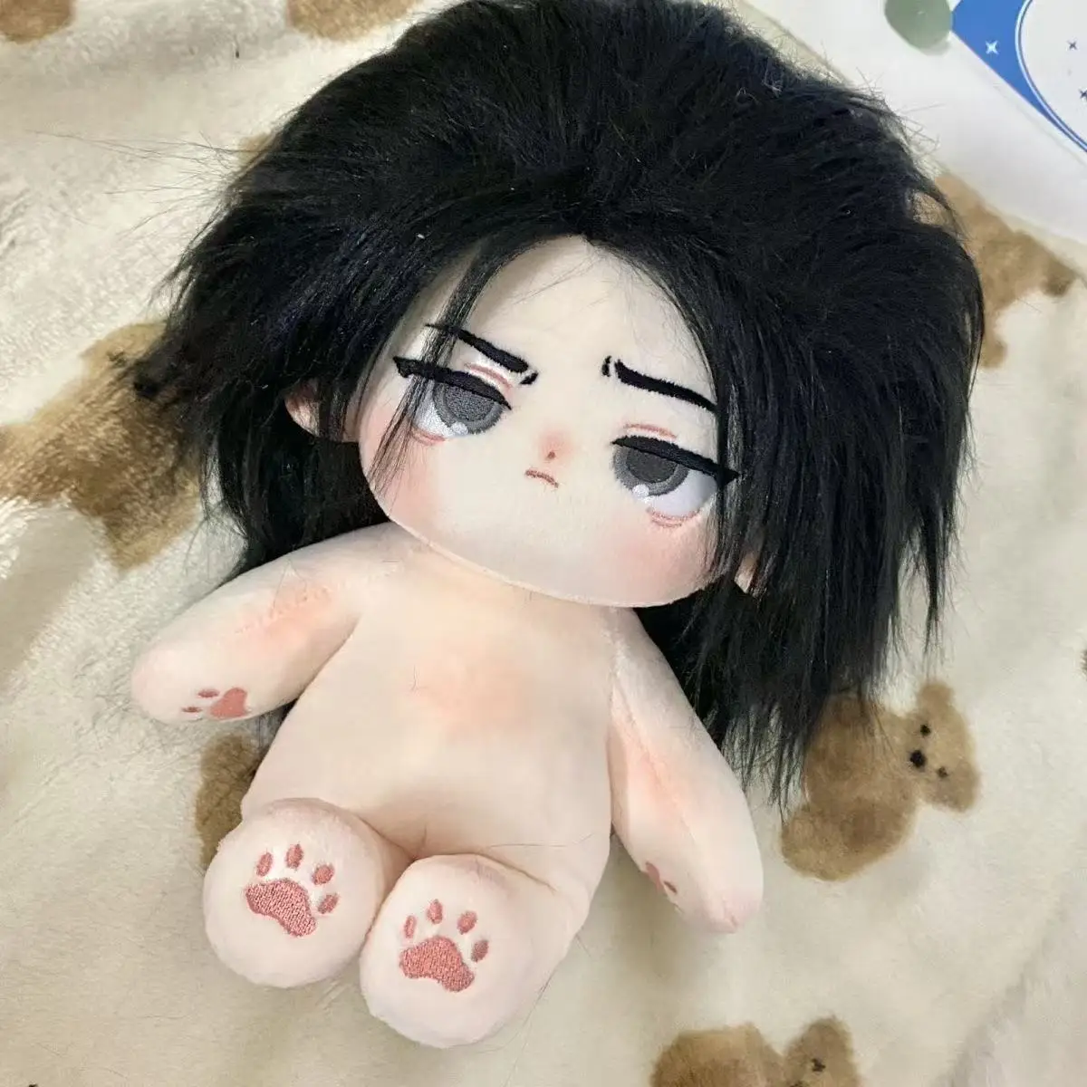 Long black hair 20cm girl replace Clothes Plush Idol Doll Clothes Kids Stuffed Animal Cute Cartoon Fans toys Gift dolls