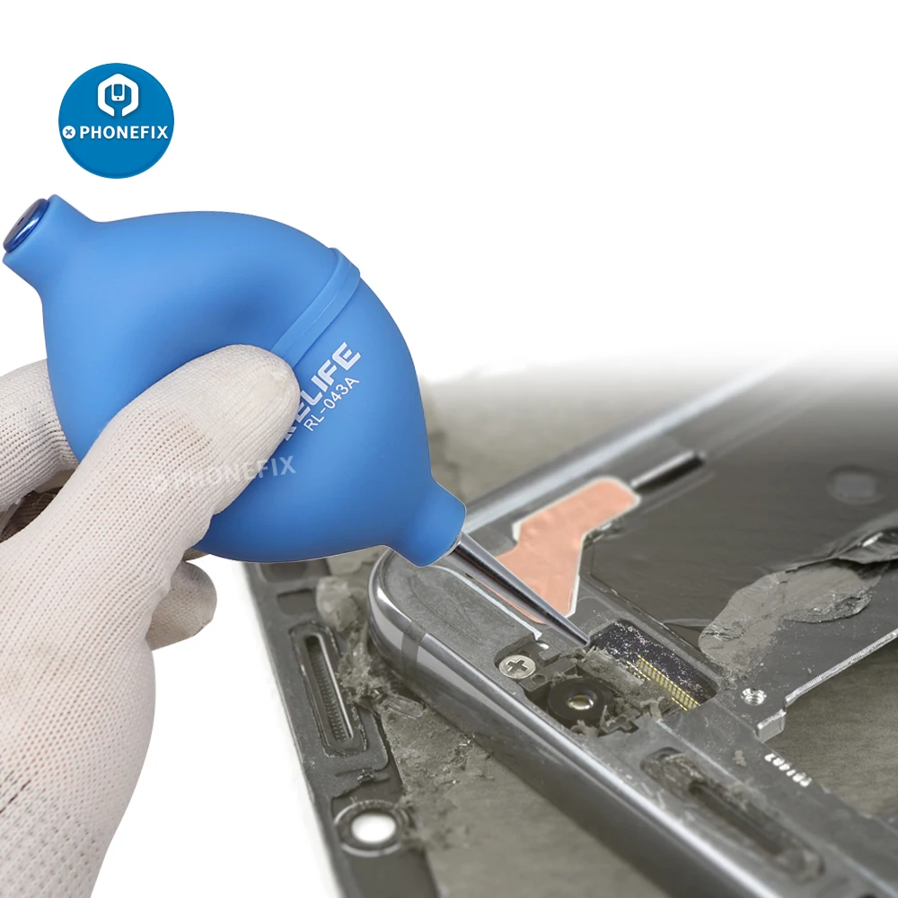 RELIFE-limpiador de polvo 2 en 1 para reparación de teléfono, soplador de aire, bolígrafo de limpieza de bolas para limpieza de teléfono, teclado PCB, lente de cámara, eliminación de polvo