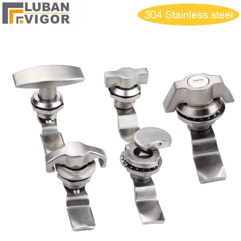 Stainless steel MS705 MS714 MS408 Tight-Hold Wing-Handle Padlockable Cam Latches for Distribution box Communication cabinet