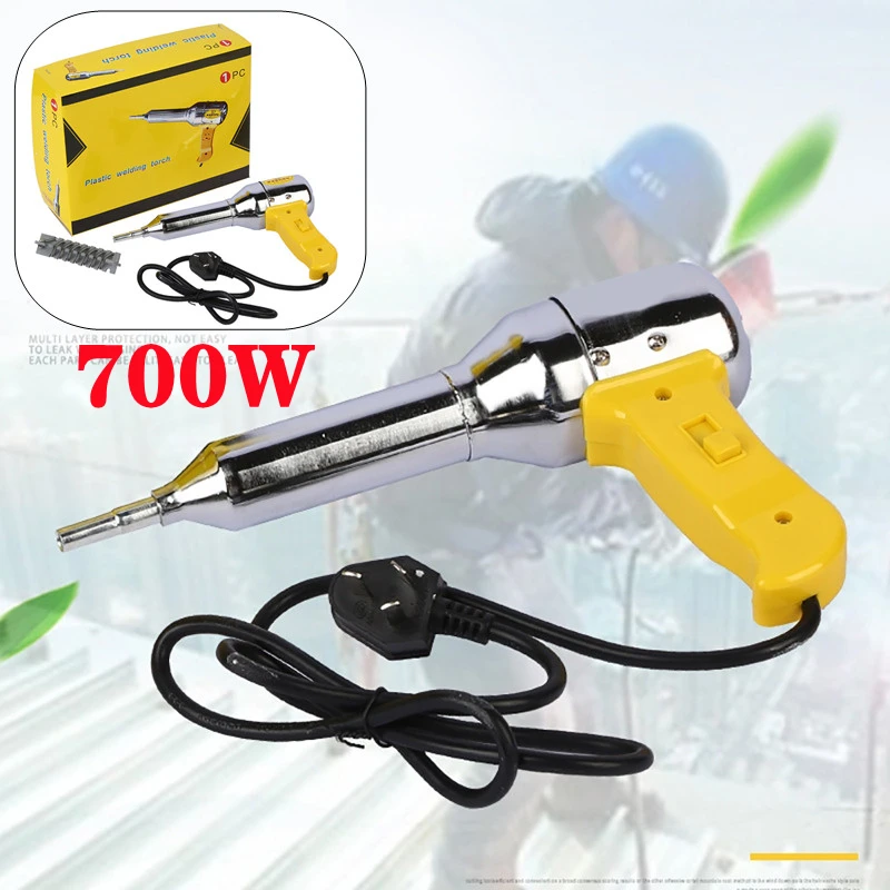 220V 700W Plastic Welding Gun Temperature Adjustable Hot Air Gun for Automobile Welding Heat Air Gun Kit Welder PE PP PVC