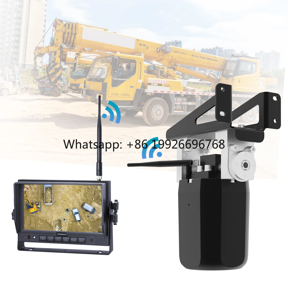 

Waterproof 30X Zoom Wireless Tower Crane Camera Monitor System with Blind Spot Monitoring for Construction Device