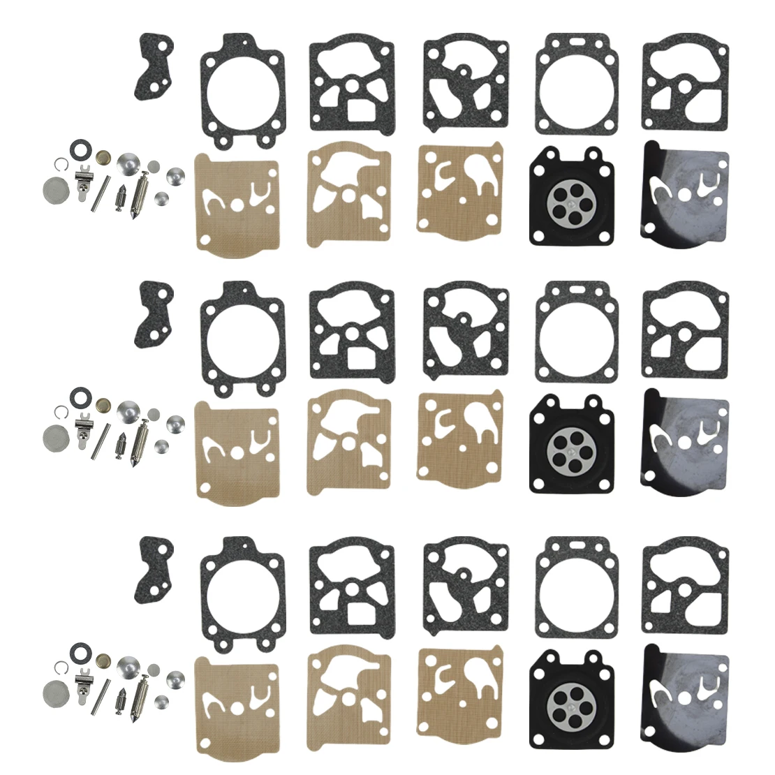

K20-WAT 3 Sets Carburetor Gaskets Rebuild Repair Kits Fit For Dolmar 109 100 102 111 115 PS43 Walbro WT-52 WT-61 WT-76B WT-76A