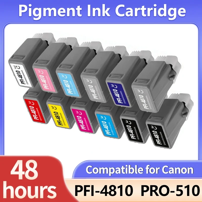 80ML PFI-4810 Ink Cartridge Compatible for Canon PRO-510 PRO510 A2 format professional color photo printer With Pigment ink