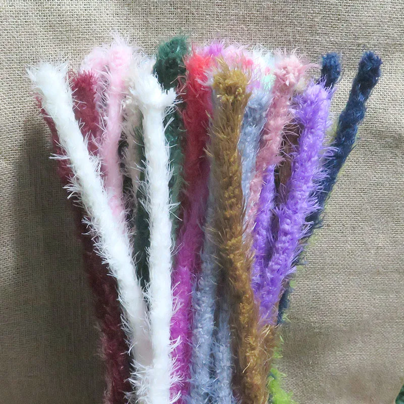 15mmx1M fluffy Phoenix tail feather Twist Chenille Sticks Stem Cleaner wholesale DIY HandCraft stuff to create animal toy Gifts