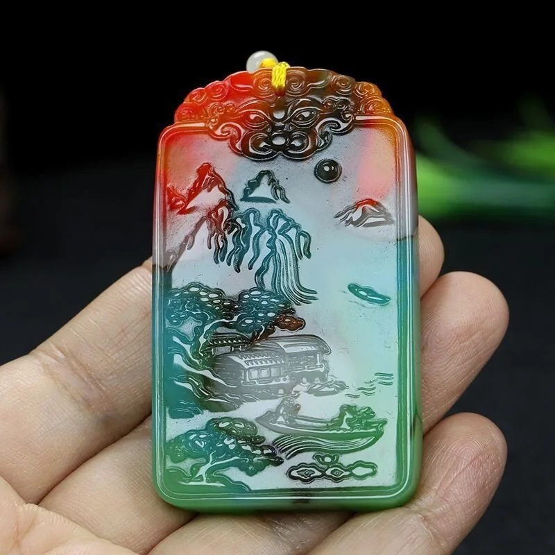 

New Colored Jade Pendant, Exquisite Fashion Brand Explosion