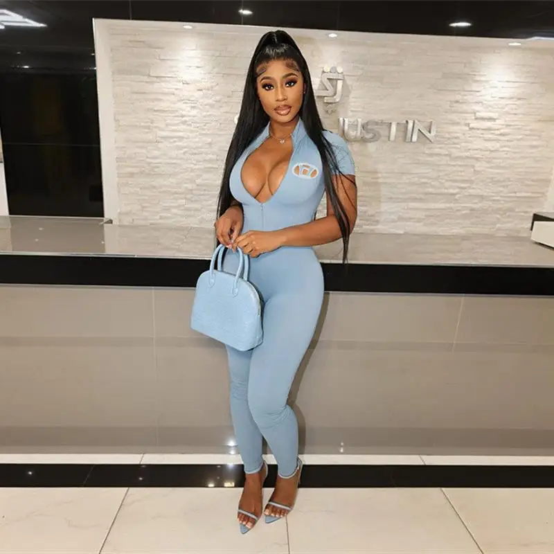 Fashionable Embroidered High Waist Slim Fit Fitness Jumpsuit Women's Summer New Style Cross-Border Sportswear Casual Pants