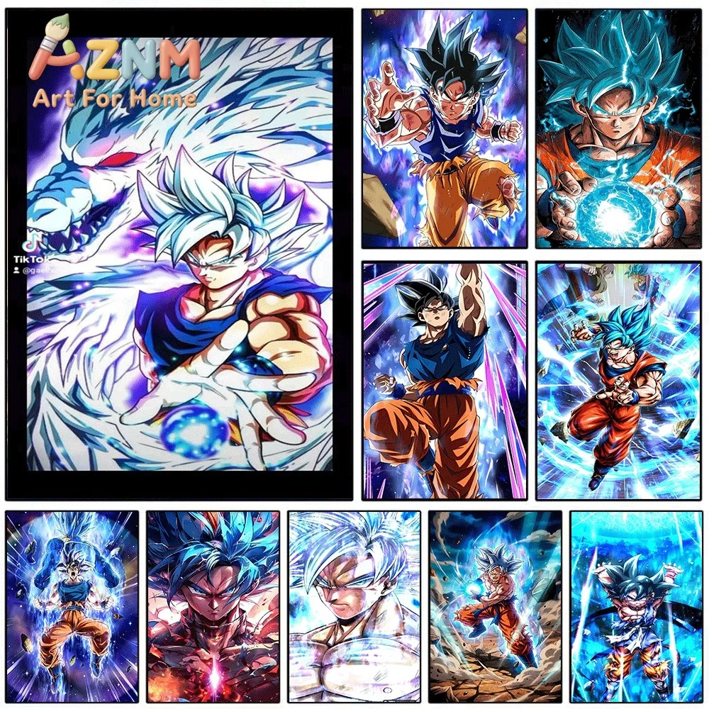Dragon Ball Z Goku Ultra Instinct Dragon Anime Canvas Wall Art Unframed Print Poster For Bedroom Living Room Home Decor
