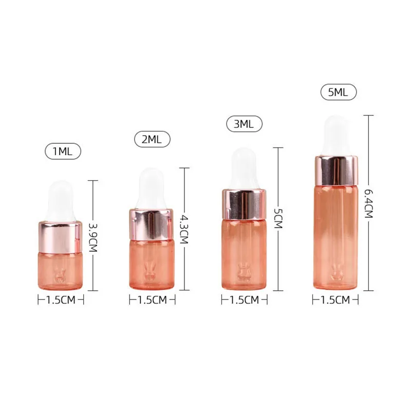 30/50pcs 2ml 3ml 5ml Glas parfüm flasche leeres Glas ätherisches Öl Flasche Tropf flasche Glas Fläschchen Probe flaschen behälter