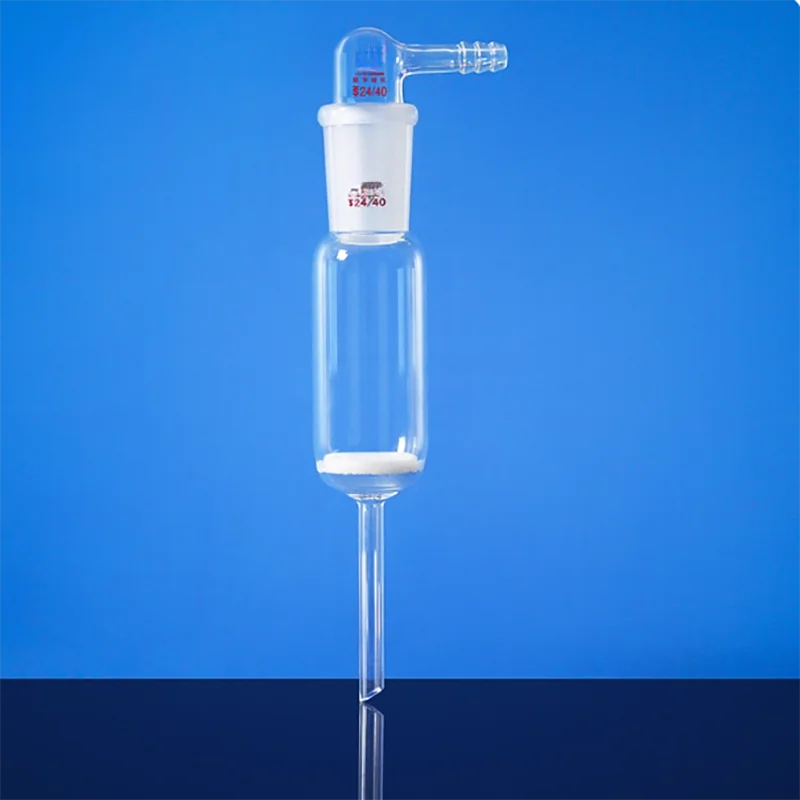 

Glass filter funnel 30ml ground mouth 24# sand core G2 vertical fusion suction filter funnel laboratory filtration device