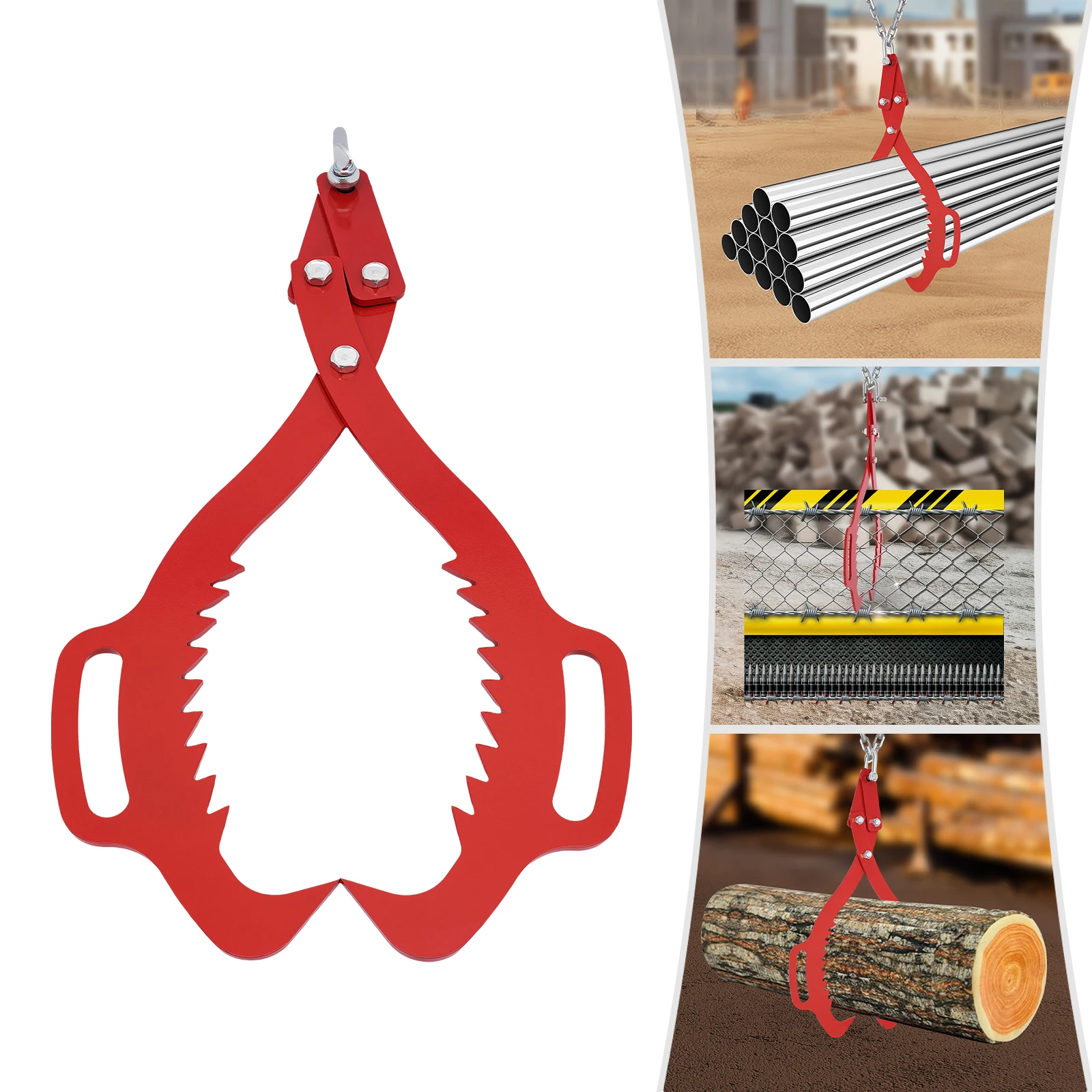 1PCS Heavy Duty 2 Claw Timber Log Lifting Logging Tongs Grabber Tong 30