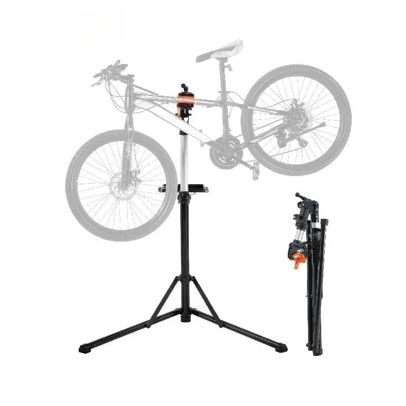 Bike repair stand heavy-duty aluminum adjustable height magnetic tool tray telescopic arm foldable for home shops