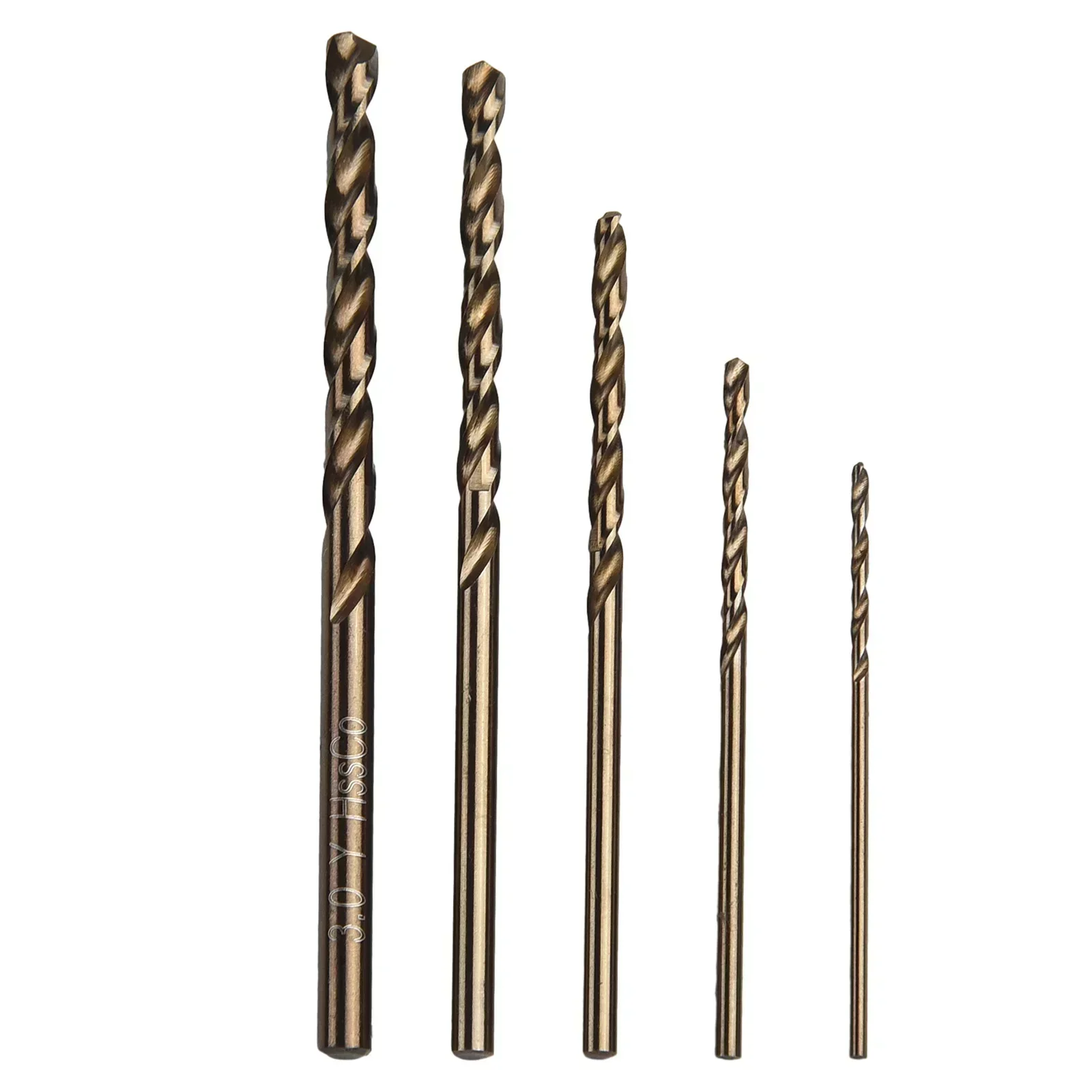 5pcs HSS M35 Cobalt Drill Bits Set High Speed Steel Drilling Bits For Wood Metal Stainless Steel 1/1.5/2/2.5/3mm