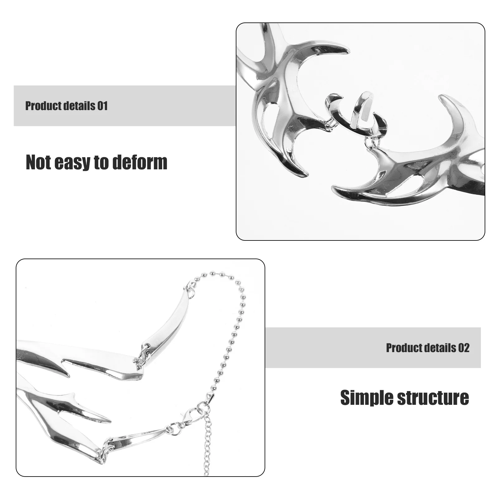 

1Set Metal Punk Mask Masquerade Mask Halloween Costume Party Prop Creative Durable Chain Punk Jewelry Party Prop