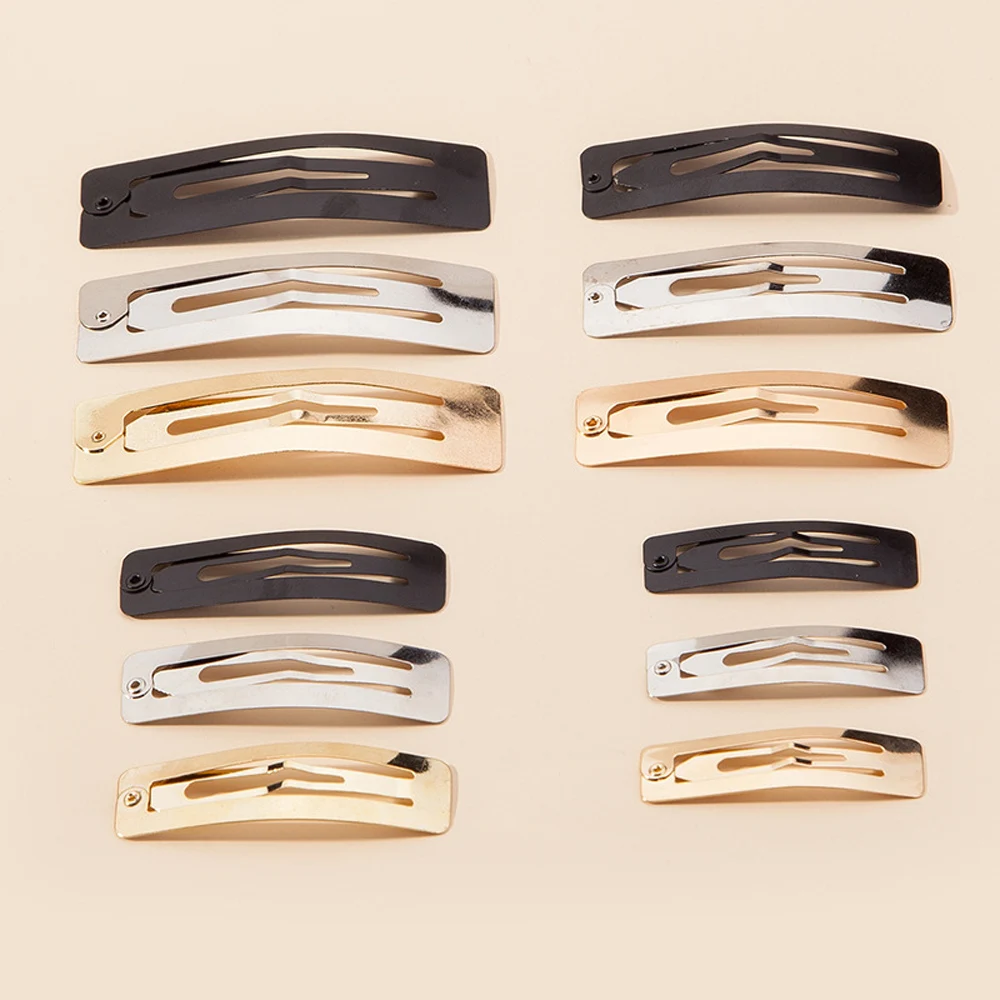 100 Stücke 5 cm 6 cm 7 cm 8 cm Rechteck BB Haarnadeln Basis Gold Silber Schwarz Snap Haarspangen für Handgemachte DIY Haarspangen Zubehör – Detail 9