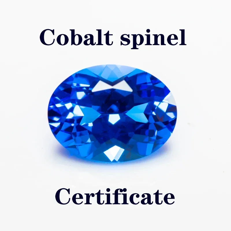 

Lab Grown Cobalt Spinel Oval Shaped Extremely Shiny Quality DIY Charms Ring Necklace Earrings Main Materials with Certificate