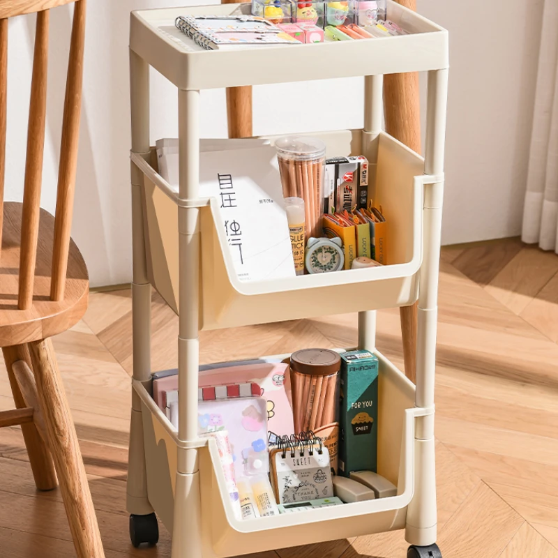 Storage Rack Floor Mobile Snacks Trolley Living Room and Bedroom Storage Rack under the Table Dormitory