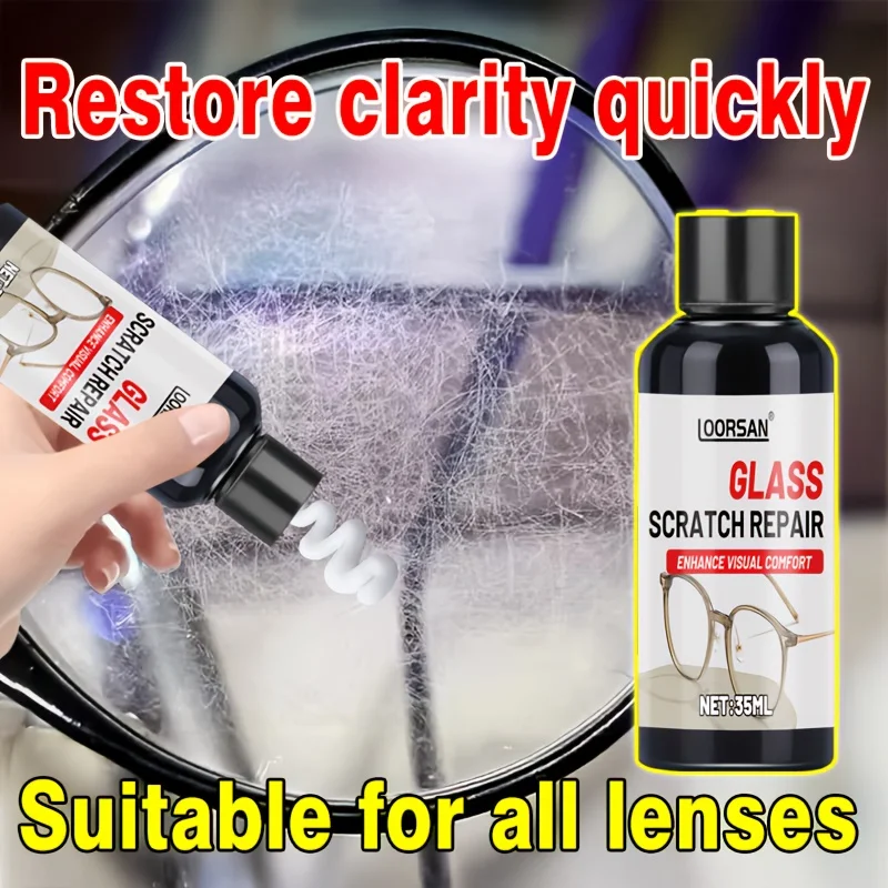 معجون إصلاح خدش النظارات، مناسب للعدسات الزجاجية والإطارات المعدنية، سهل الاستخدام، تركيبة فعالة، تغليف مريح #2