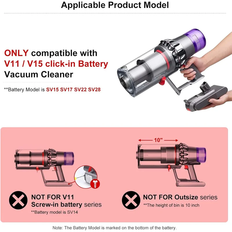 para dyson v15 sv22, v11 sv15 sv28 conjunto de interruptor de gatilho clique-in tipo peça de substituição para versão aspirador de pó po