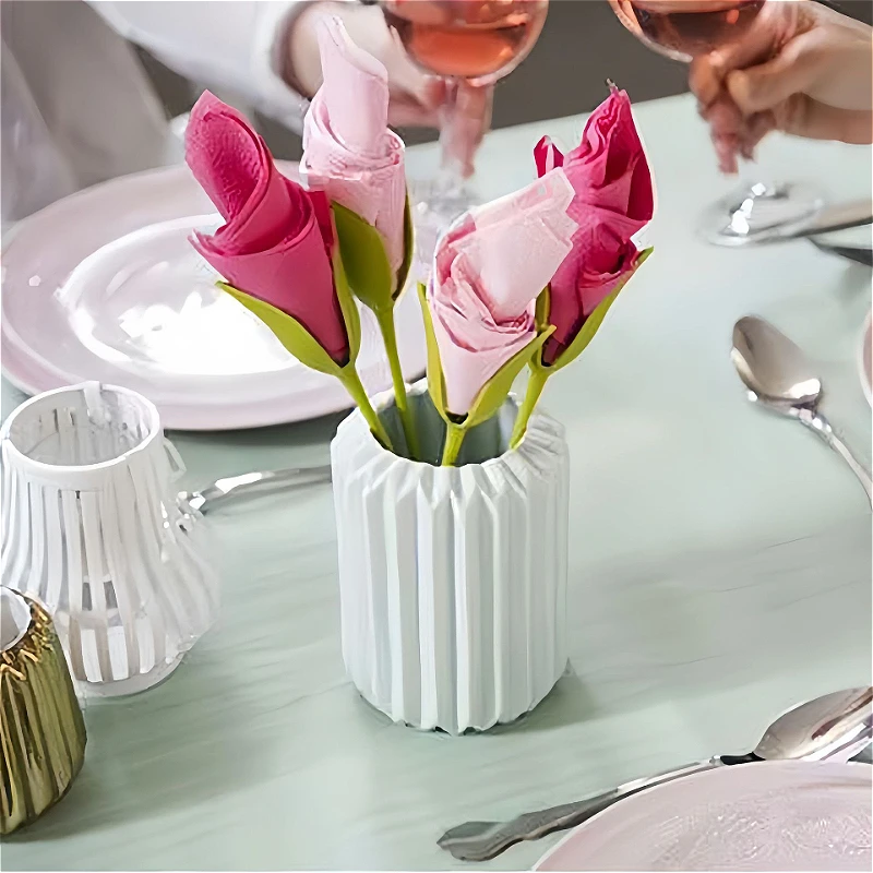 Nuevo Herramienta para Doblar Servilletas en Forma de Rosa, Molde para Hacer Flores de Papel, Herramienta Creativa para Decoración de Mesa