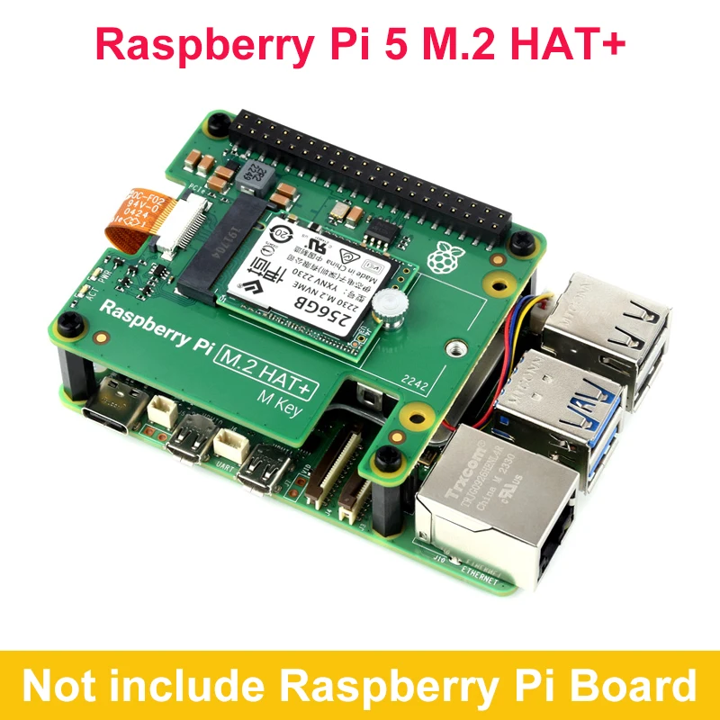 

Raspberry Pi 5 PCIE на M.2 HAT, совместим с NVME 2230/2242, размер M.2, Твердотельный накопитель, поддержка Gen2 Gen3 для Raspberry Pi 5