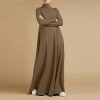 Abaya noire à manches longues pour femmes et filles, robe de Dubaï, robe de soirée arabe, vêtements du Bangladesh, populaire, indépendant, automne 5