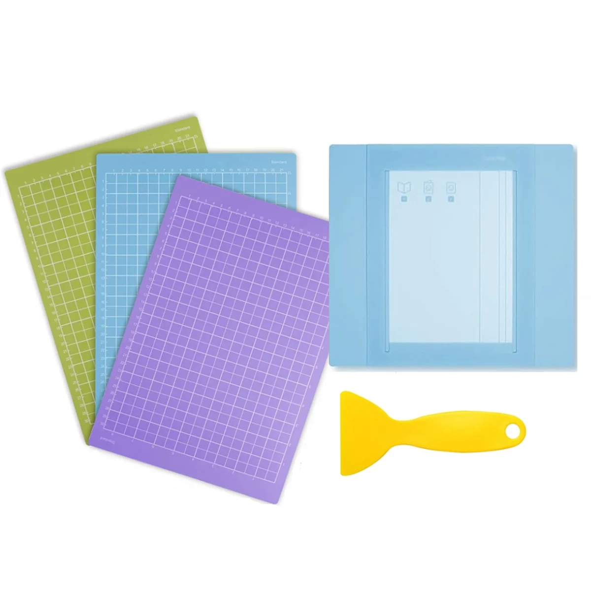 

5Pcs Cutting Mats Set for Cricut Joy Xtra, 8.5x12Inch (Standard Grip, Strong Grip, Light Grip) and Card Mat 4.75x6.65In