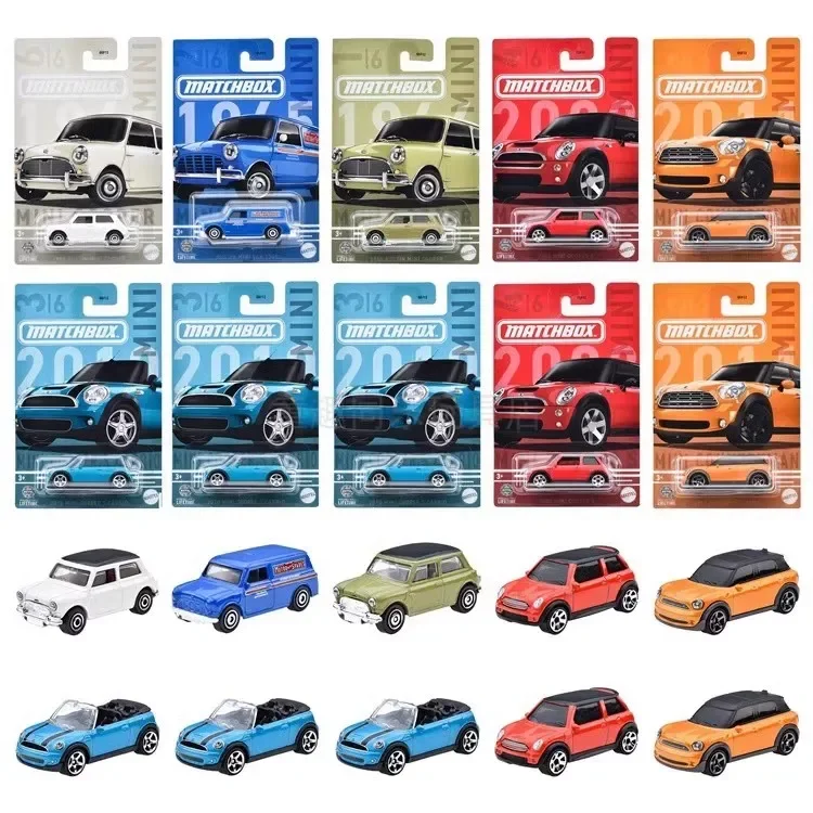 Original Mattel Matchbox Car Toys 1/64 Mini Cooper Set Austin Van Cabrio Set Vehicle Model Toy for Boys Collection Birthday Gift