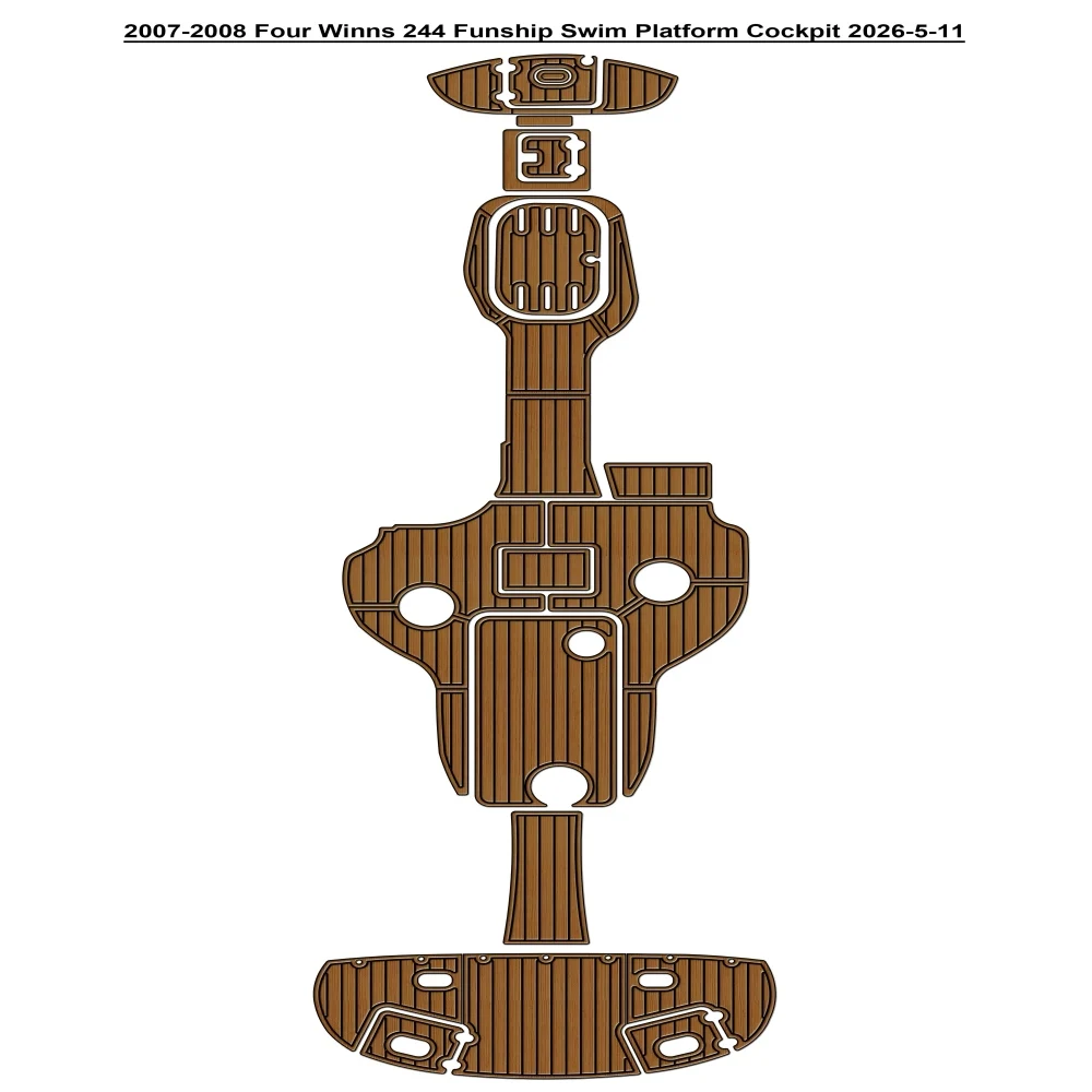 

2007-2008 Four Winns 244 Funship Swim Platform Cockpit Boat EVA Foam Teak Deck Floor Mat SeaDek MarineMat Style Self Adhesive