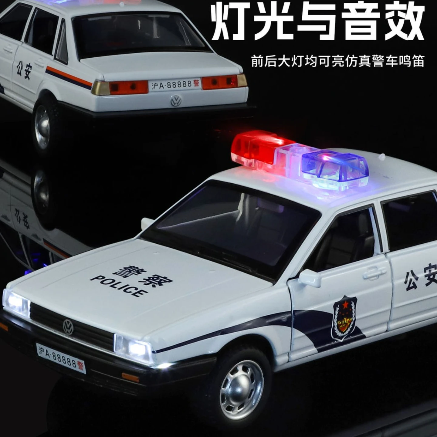 1:32 Santana Diecast Spielzeug Modelle Legierung Polizeiautos Sound Licht Zurückziehen Fahrzeuge Sammlerstücke Kinder Festival Geschenke