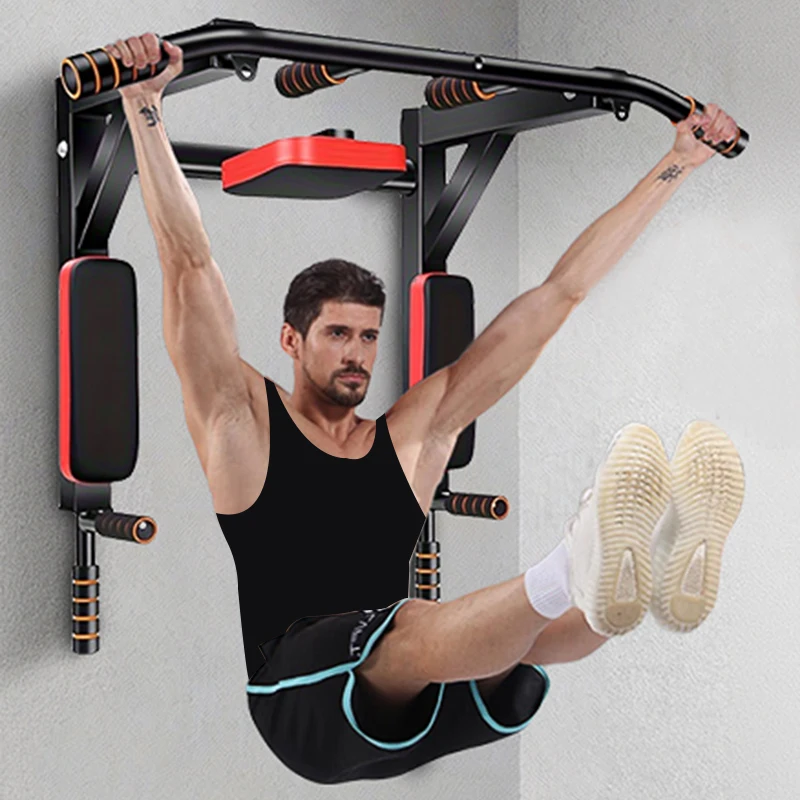 Barra de dominadas multifuncional montada en la pared, la barra de dominadas hacia arriba se utiliza para entrenamientos de gimnasio en casa en interiores, soporte de fitness para dominadas.