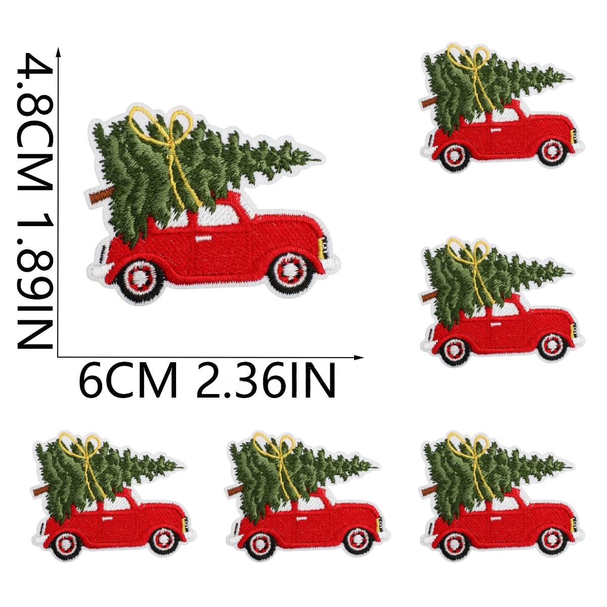 10PCS/23PCS/Set Wholesale Christmas Badge Embroidery Patch Santa Claus Patch Iron on Clothes Materials gift Box Decoration DIY