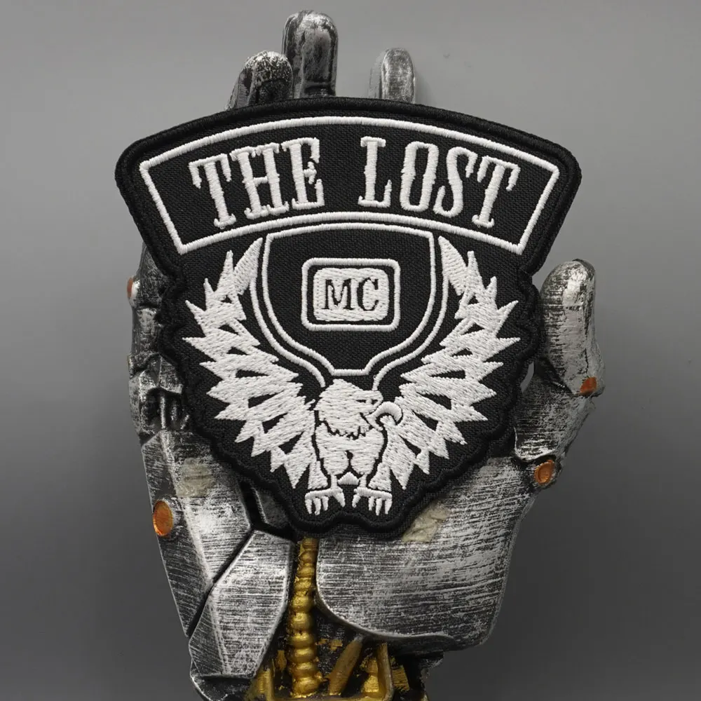 The Lost MC Bestickter Aufnäher, Applikation zum Aufnähen, Punk-Biker-Band-Rock-Kleidungsetikett, Klettverschluss oder zum Aufbügeln, anpassbar – Detail 1