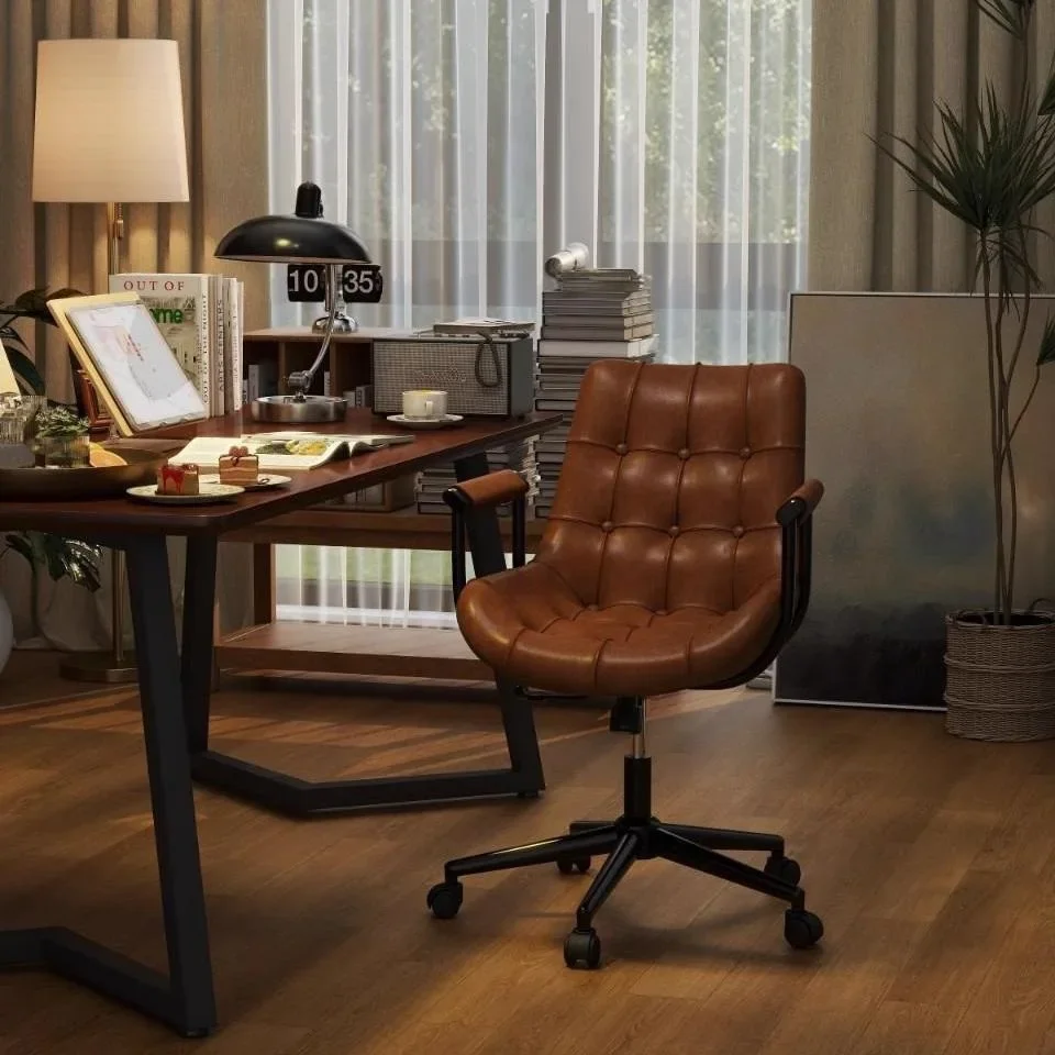 

Household computer chair medieval light luxury study desk office liftable swivel bedroom back