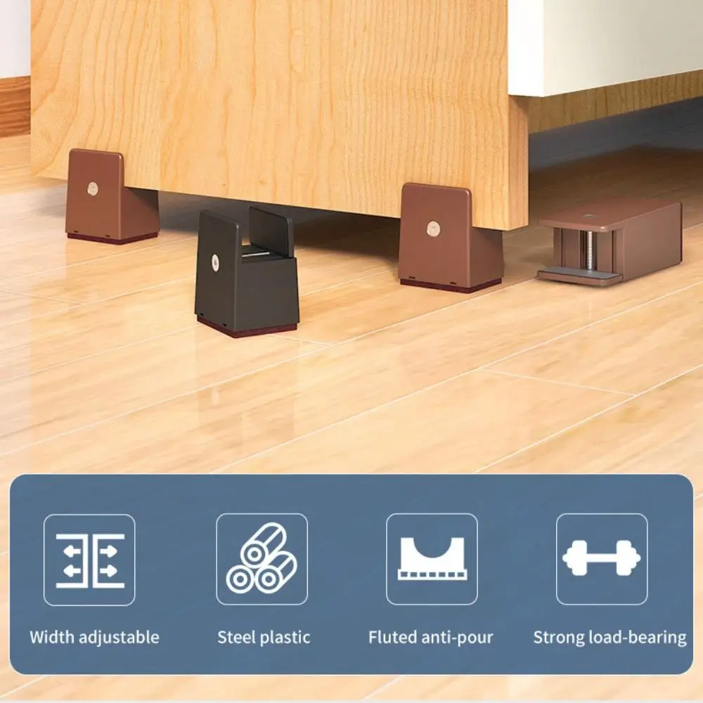 

Splint-type Chair Feet Riser Moisture-proof Base Height-increasing Bed Leg Mat Screw Clamp Stable Furniture Heightening Leg Pad