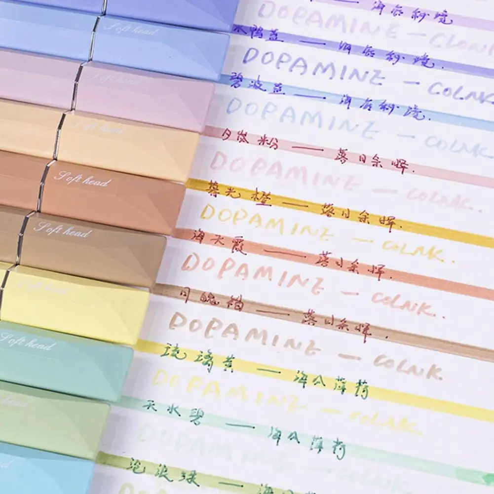 Juego de rotuladores Resaltadores de colores surtidos con punta de cincel para estudiantes, suministros de oficina, secado rápido para la escuela