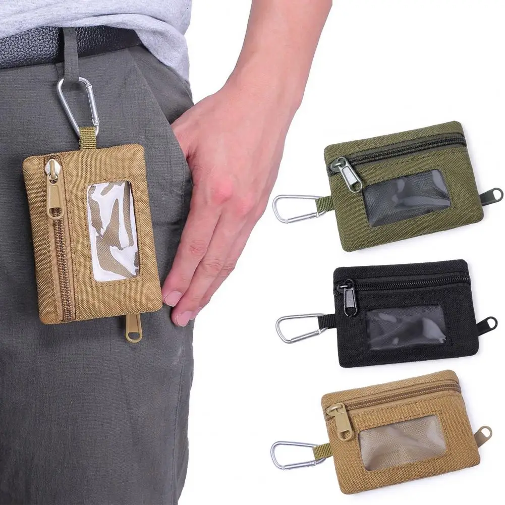 Outdoor Small Bag Hanging Pouch Zipper Closure Corded Bag Mini Waist Bag Multi-Purpose Coin Pouch Storage Organizer