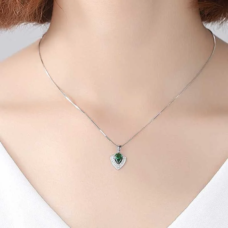 SACE GEMS Colorful Gems Pendant Necklace Women 925 Sterling Silver Clavicle Chain Wedding Party Luxury Fashion Fine Jewelry
