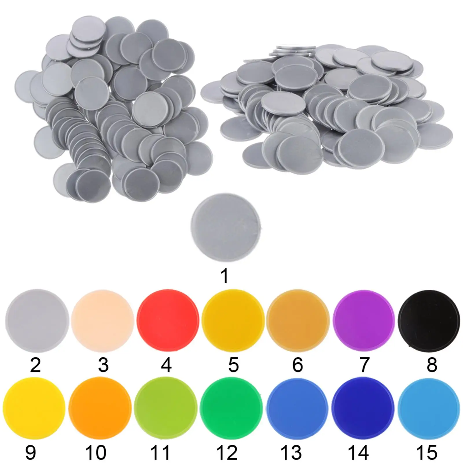 Colorful Plastic Poker Chips Bingo Tokens Educational Counting Coins Casino Accessories for Kids Play 4
