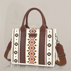 Vintage Tote Bag for Women Retro Shoulder Bag Top Handle Satchel, damska torebka Boho Western, torebka na ramię i torba crossbody