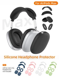 4 in 1 AirPods Max Case Silicone + TPU Clear Cover Case Shockproof Ear Pad Ear Cups Headband Cover Ear Cushion Muff Protector