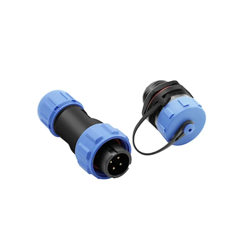 IP68 aviation plug socket connector SP13 2/3/4/5/6/7/9PIN male female butt joint waterproof