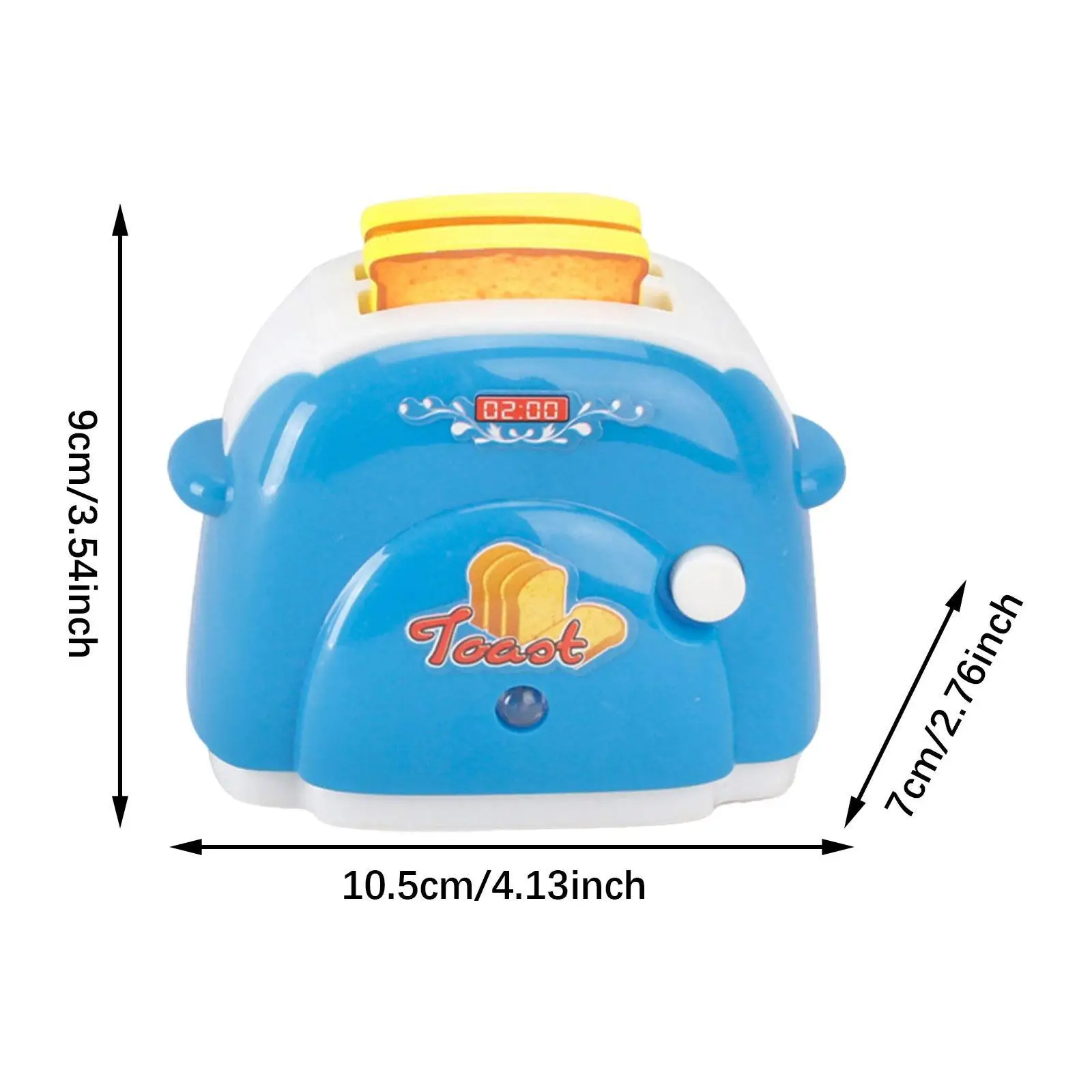 Play Kitchen Toy Toaster with Light and Sound Role Play Developmental Miniature Appliances Pretend Play Kitchen Toy for Kids