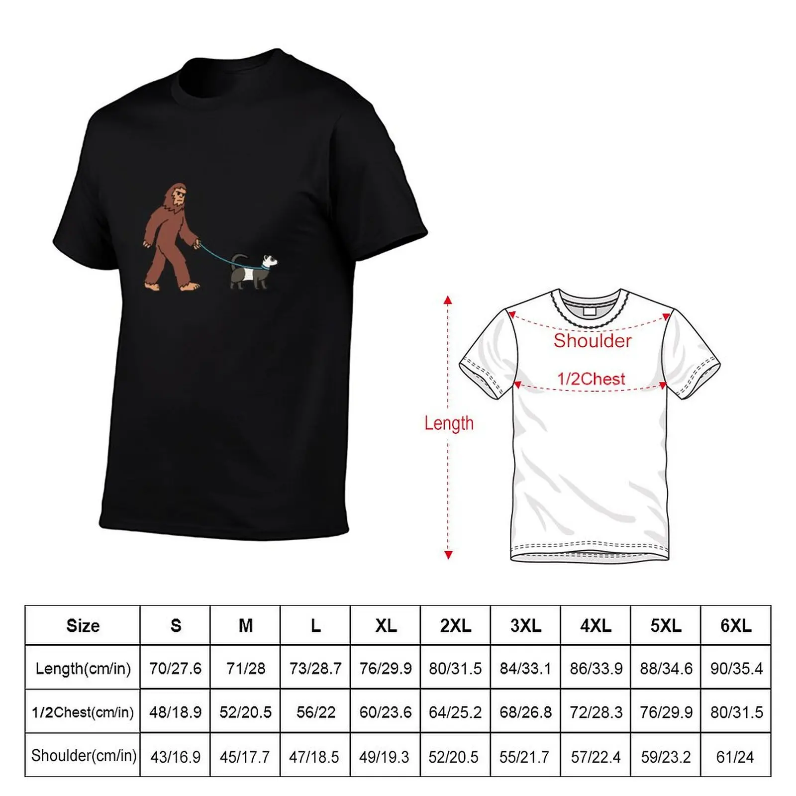 Bigfoot Walking Ferret T-Shirt Soft Durable Cotton T-Shirt