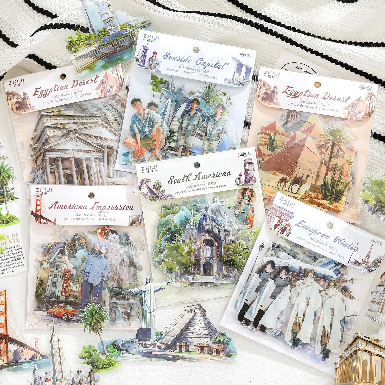 20 قطعة/1 مجموعة kawaii القرطاسية ملصقات جولة حول العالم مذكرات مخطط غير المرغوب فيه مجلة الزخرفية سكرابوكينغ ملصقات الحرفية ذاتية الصنع