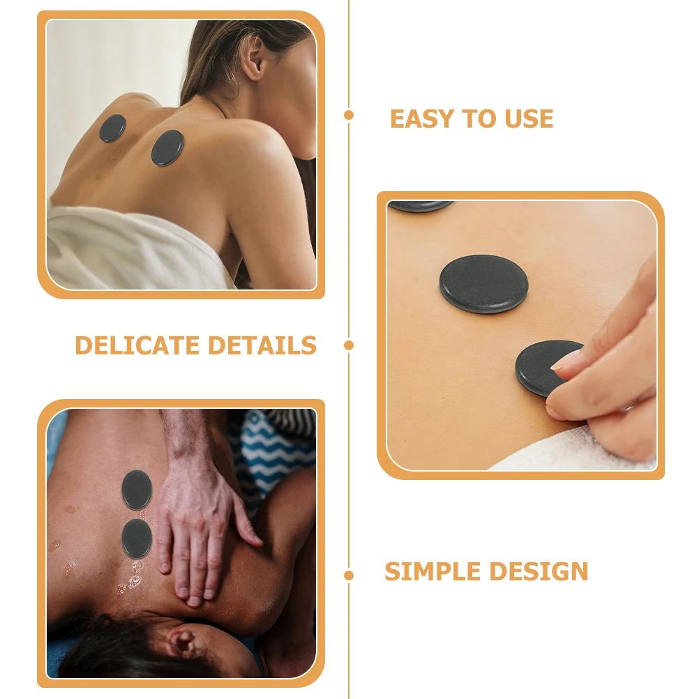 

8 шт., массажные камни из вулканической скалы, натуральный спа-инструмент для лица, шеи, расслабляющий массаж, горячие массажные камни, спа-камень