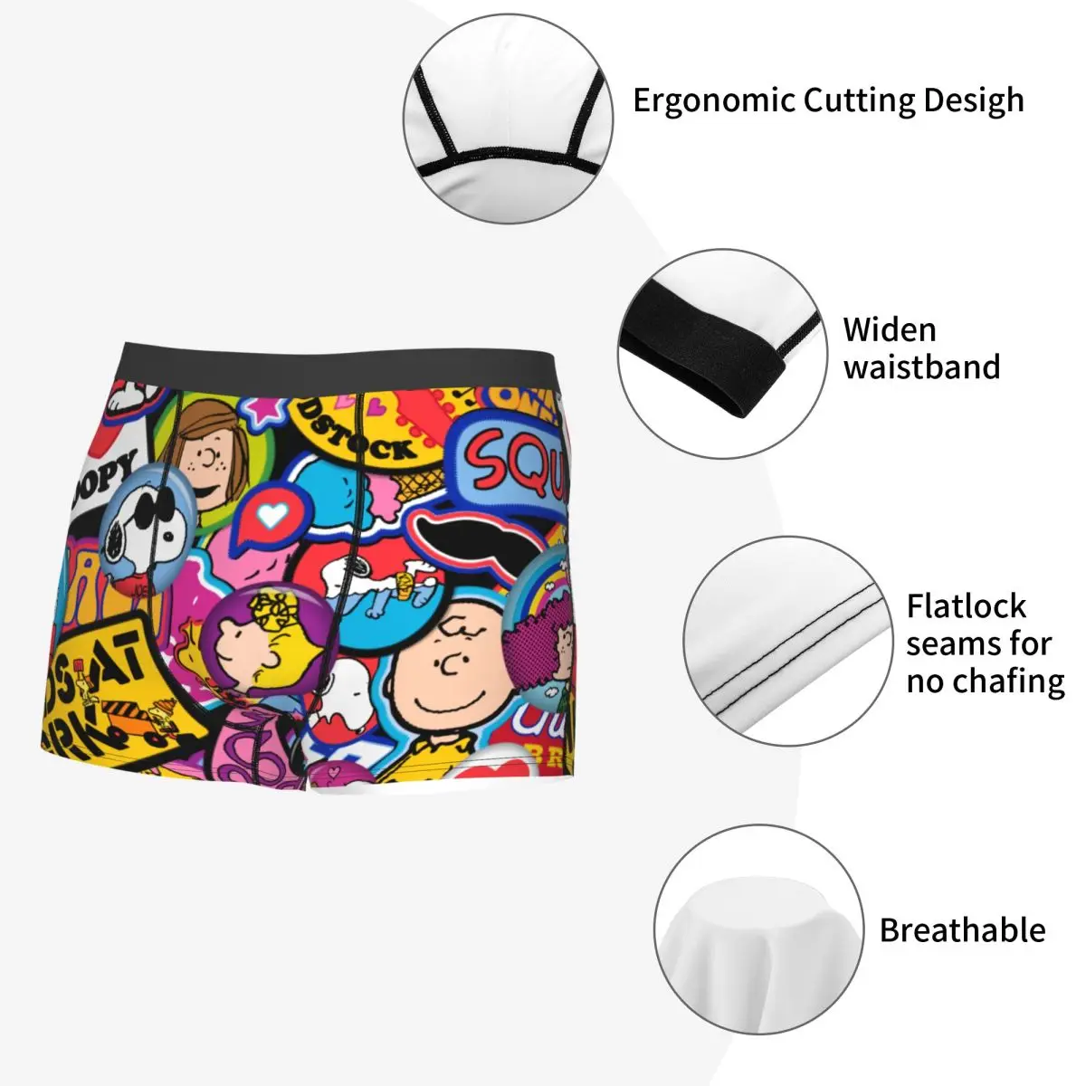 Humor Boxer Snoopy Shorts Slip Ondergoed Heren Ondergoed Mid Taille Onderbroek Voor Heren