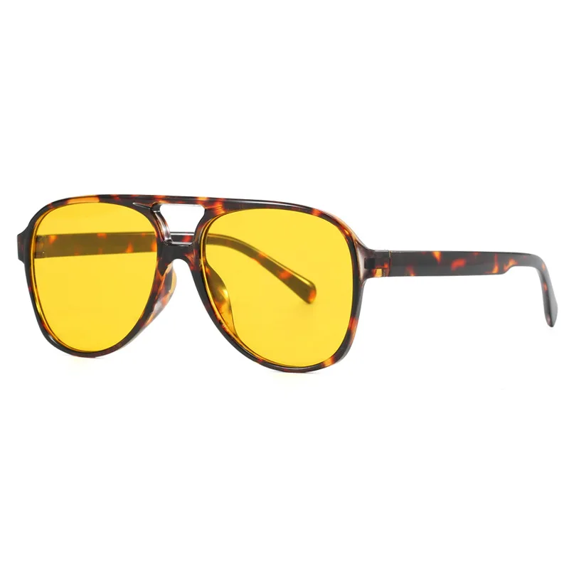 New Vintage Classic Designer Double Bridge Pilot Sunglasses Women For Men Luxury Sun Glasses Big Frame Shades UV400 Eyewear