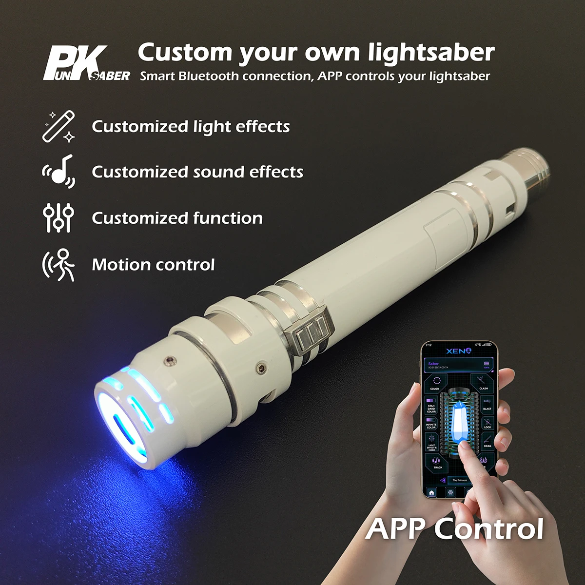 

[Wholesale] Lightsaber Xenopixel Proffie2.2 Metal hilt Jedi Laser Sword Sensitive Smooth Hitting Sound Punksaber Light Saber Toy